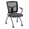 Officesource CoolMesh Collection Nesting Chair with Titanium Gray Frame 7794TNSFNV